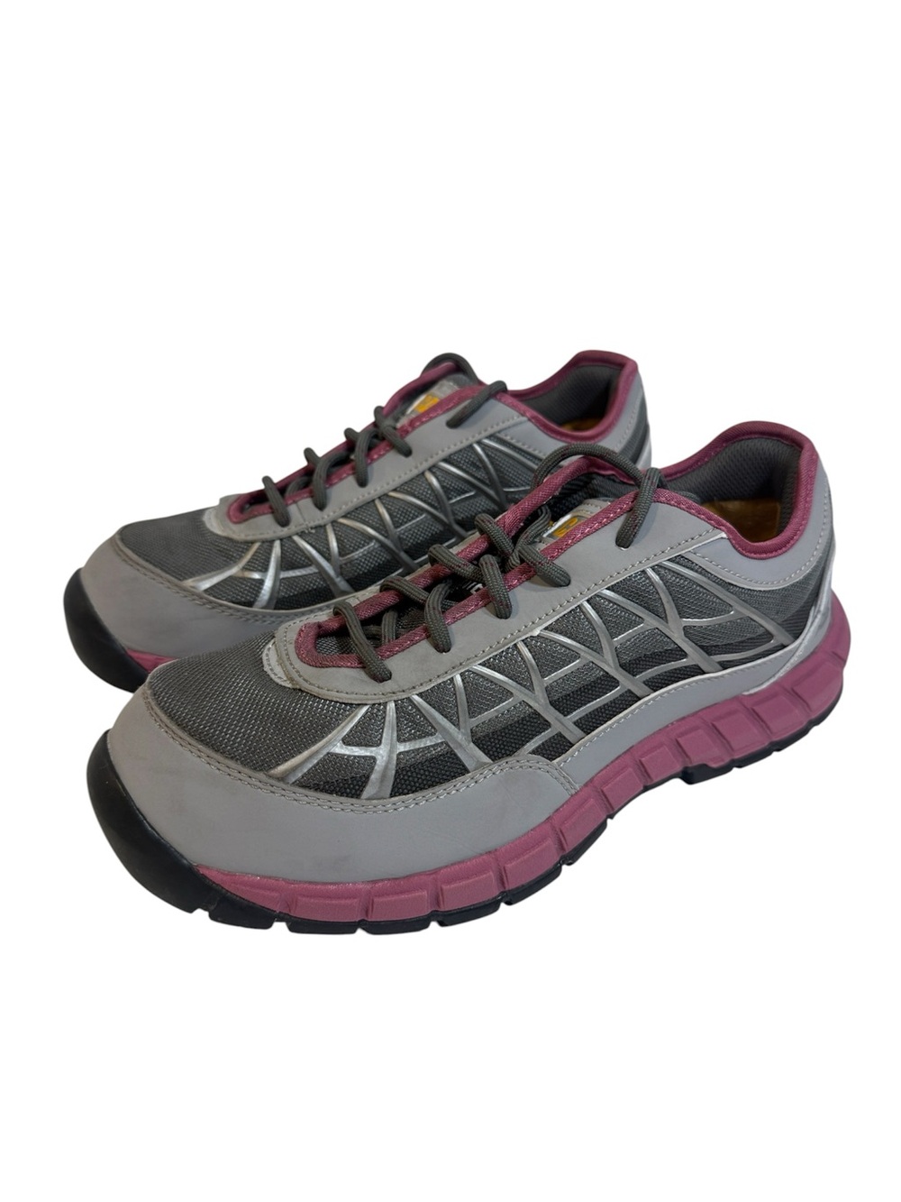 CAT Caterpillar P90501 Women’s 9.5 Steel Toe Work Shoes Gray Pink Sneakers